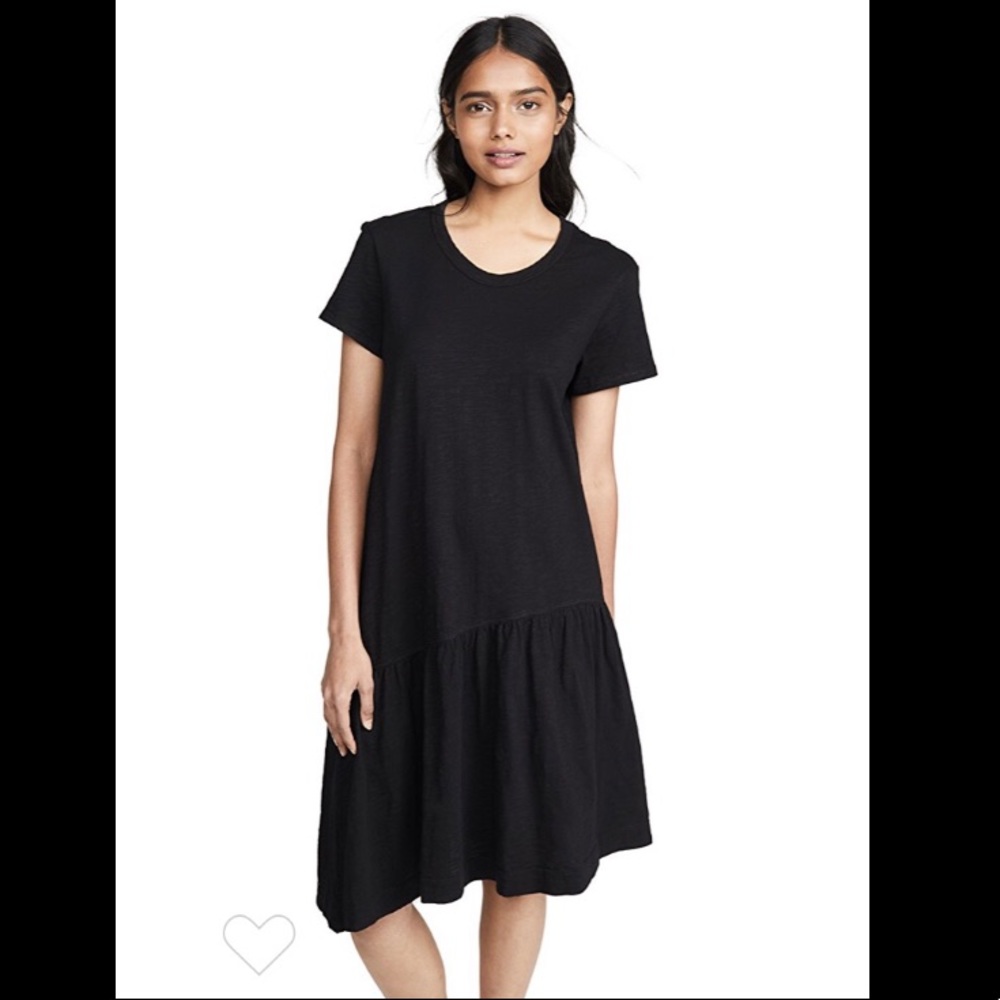 Wilt Drop Torso Slant Hem Linen Dress